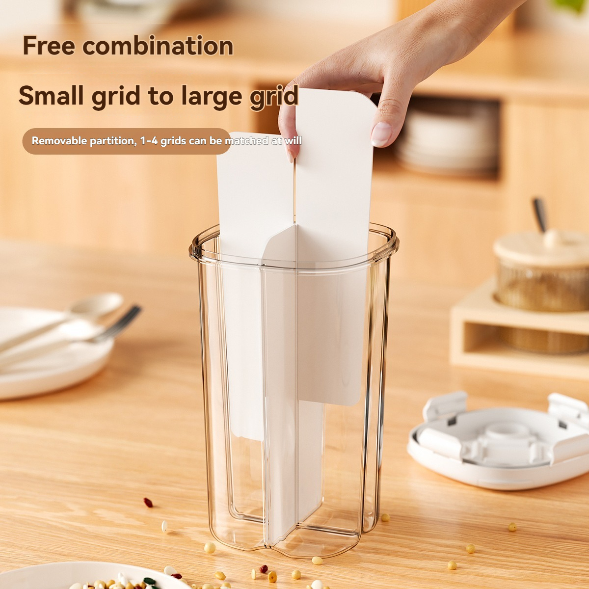 Compartment Sealed Storage Jar for Grain - Large Capacity Solution