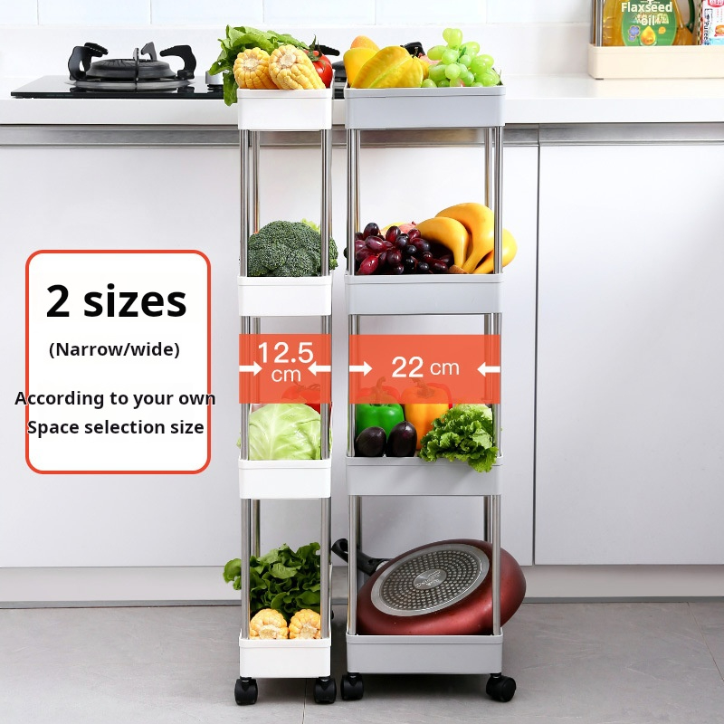 Kitchen Refrigerator Bathroom Side Gap Storage Rack