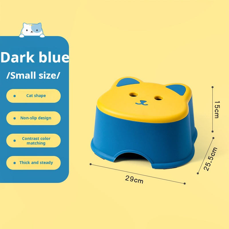 Children's Contrasting Color Cat Stool