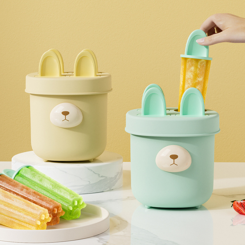Easy-to-demold Homemade Little Rabbit Ice Cream Box