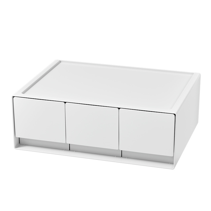 White Combination Desktop Storage Cabint