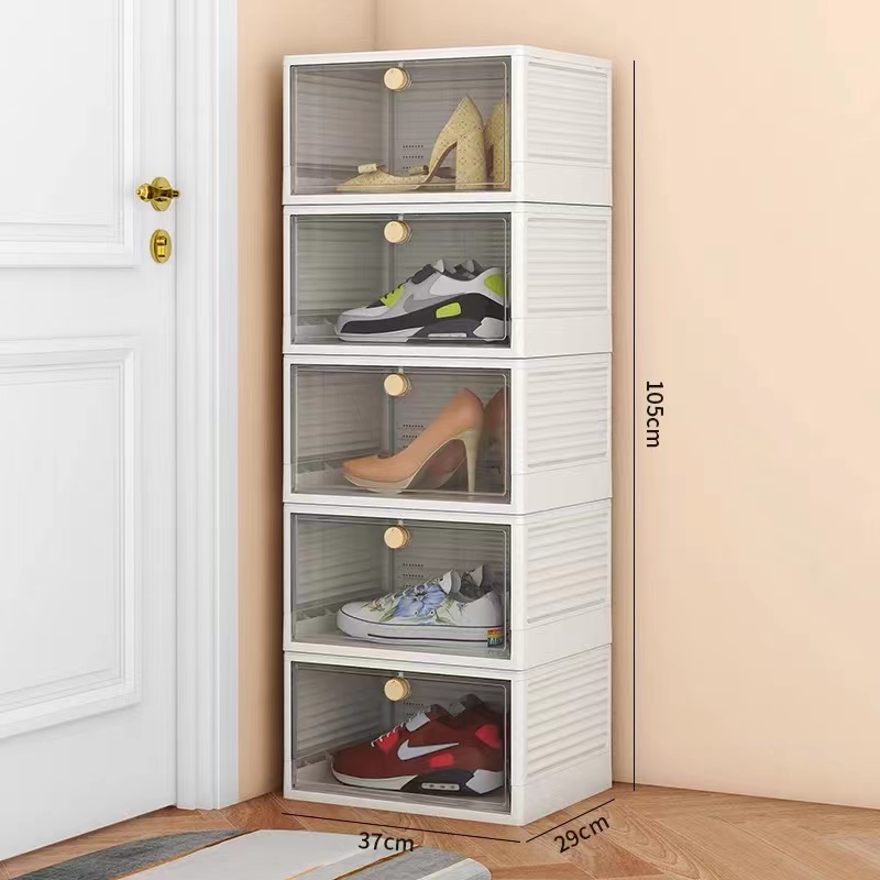 W8005 Flip-top folding shoe box
