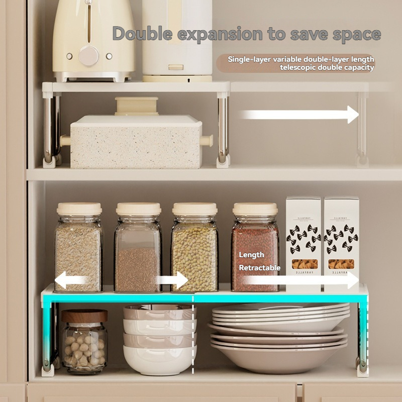 Retractable Double-Layer Storage Rack