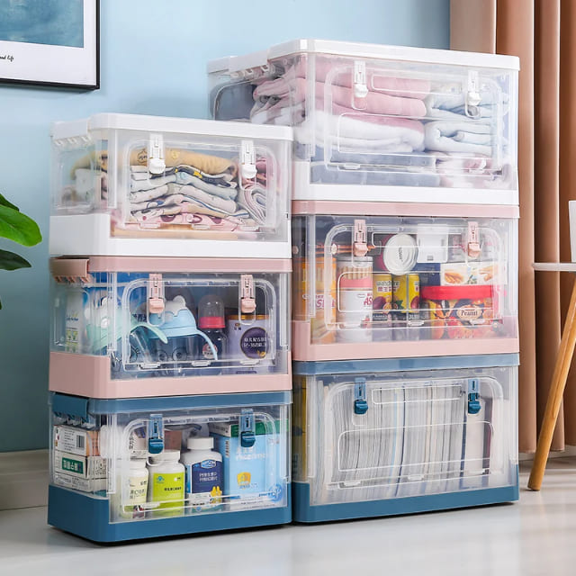 Stackable Transparent Storage Box for Bulk Retail & Warehouses
