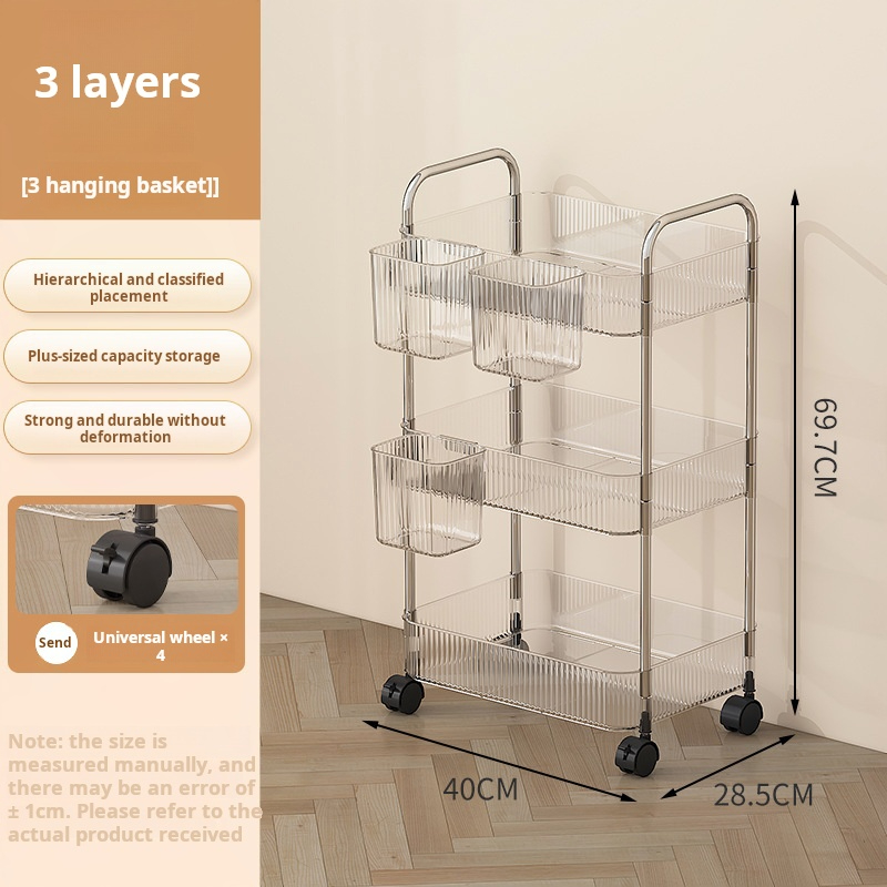 Transparent storage cart