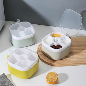 Convenient Five-Compartment Seasoning Box 