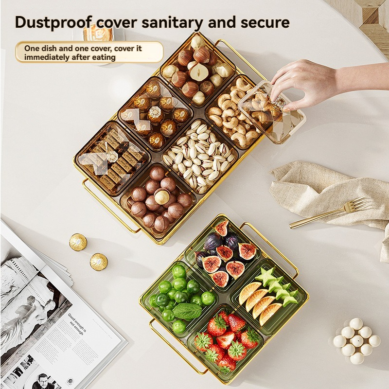 Fruit Plate Coffee Table Home Living Room High Value Partitioned Dry Fruit Plate