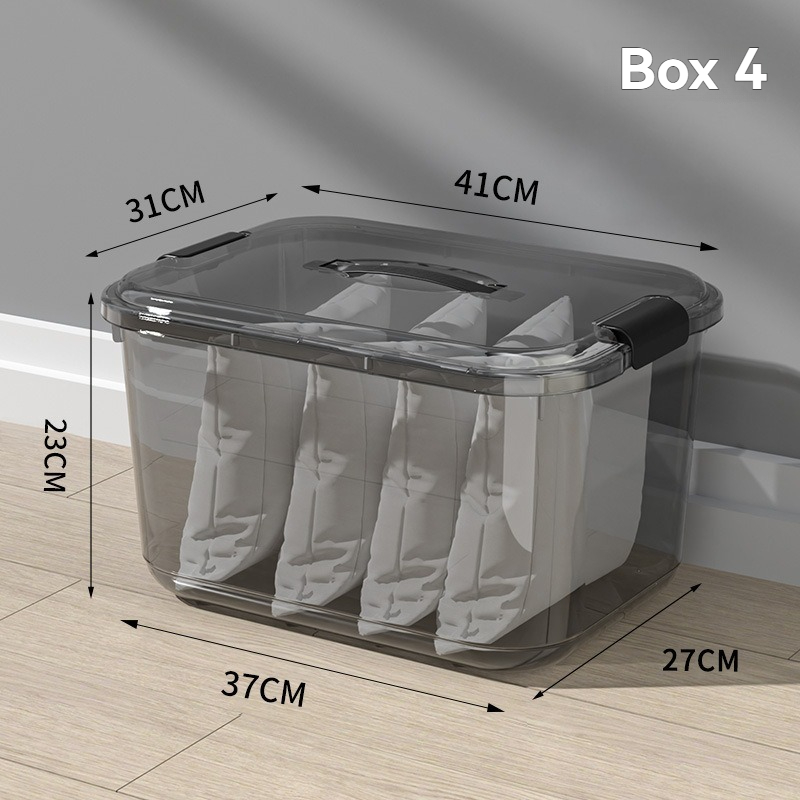transparent plastic storage box