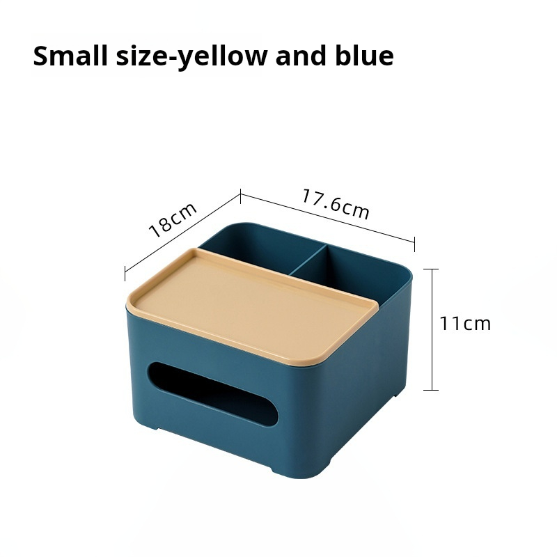 Colorblock Tissue Box - Multifunctional Office Desk Accessory