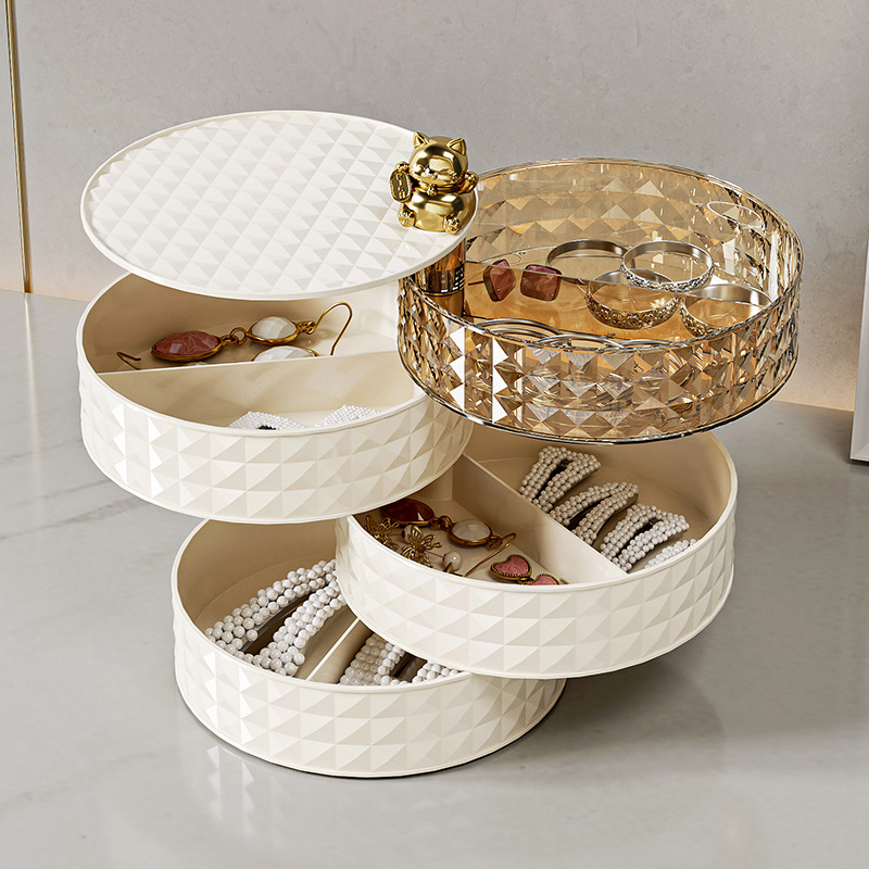 Light Luxury Display Tray Jewelry Lipstick Box Rotating Storage Tray