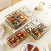 Light Luxury Dried Fruit Plate New Year's Goods Sealed Moisture-proof Compartment Large Capacity Snacks Dessert Candy Storage Box.