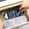 Flip-Top Cable Organizer Storage Box for Electronics Accessories