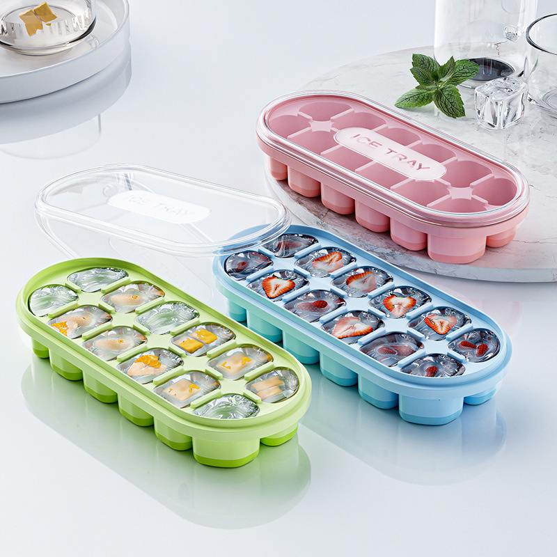 Large Capacity Easy-to-release Ice Cube Tray with Lid