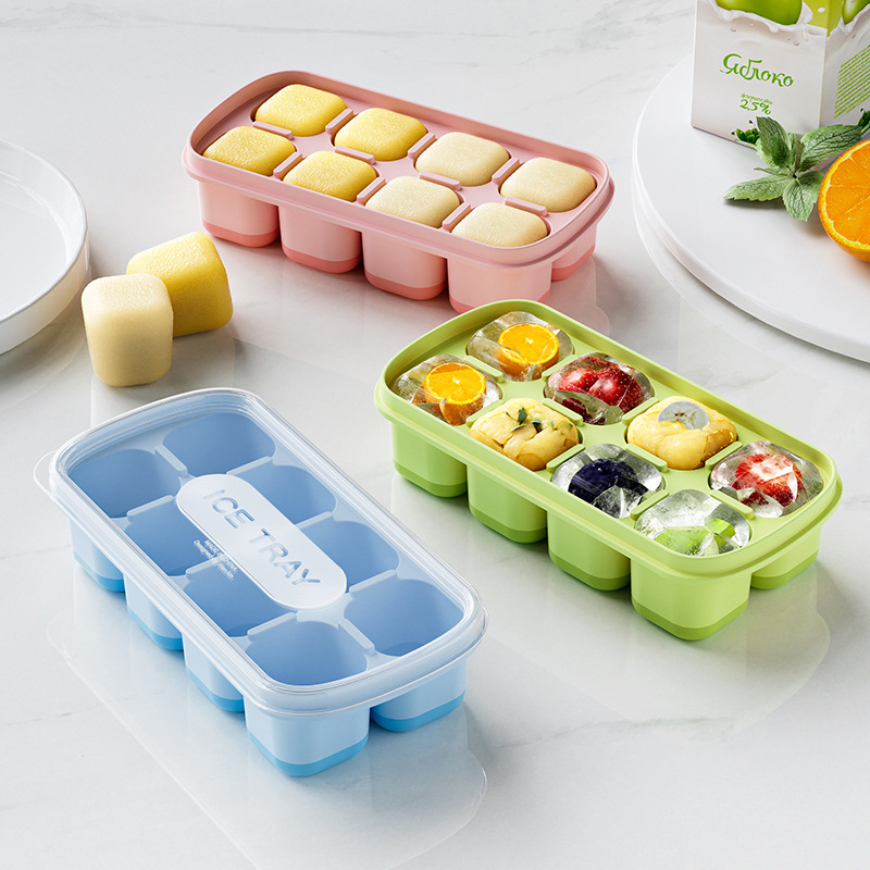 Colorful Frozen Ice Eight-grid Fruit Box Storage Box