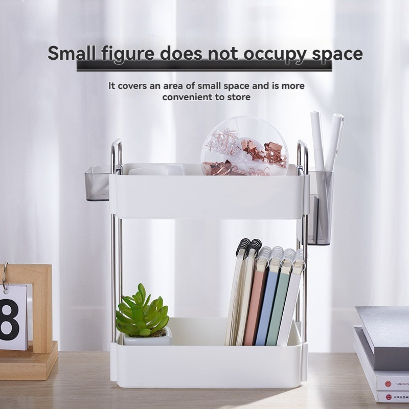 Desktop Shelf with Two Tiers - Office Storage Shelf for B2B Workspaces