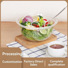 Transparent Salad Bowl with Drain Design - Factory Direct B2B Food Packaging Solution