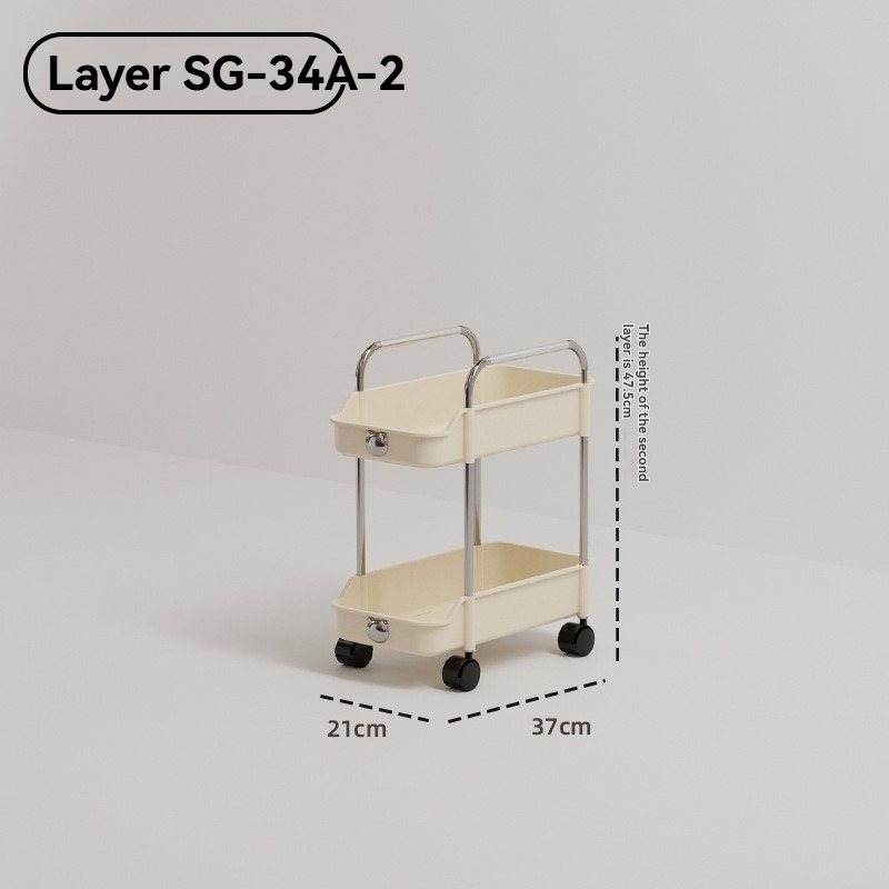 Multi-Layer Storage Rack Trolley for Baby Care And Kitchen Organization