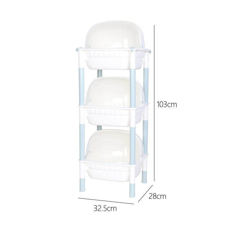 3-Tier Storage Organizer with Transparent Bins