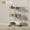 Nordic Transparent Multi-Layer Small Size Bathroom Storage Cart for Bulk Retail