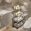 Light Luxury Transparent Trolley Storage Rack Multi Layer Cart