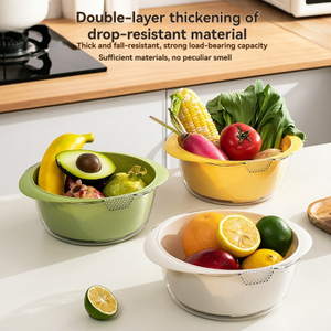 Multifunctional Double-Layer Strainer Bowl - Ideal for Wholesale Procurement