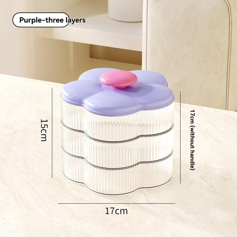 Creative Petal Candy Box Dried Fruit Desktop Multi-layer Storage Box