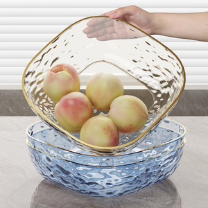 Luxurious Textured Water Ripple Square Fruit Trays