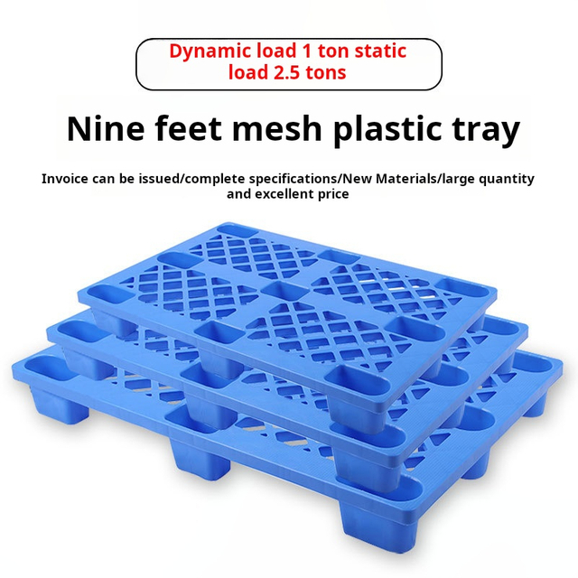 Nine Feet Mesh Plastic Tray - Durable And High-Capacity Pallet for Industrial Use