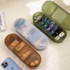 Flip-Top Cable Organizer Storage Box for Electronics Accessories