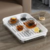 Living room creative transparent household rectangular fruit high-end light luxury tray