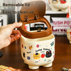 Desktop Gadget Storage Bucket - Cute Desk Trash Bin for Office Use