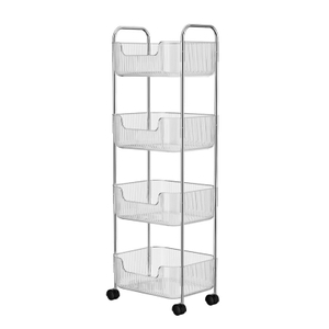 Transparent Wheeled Portable U-shaped Storage Rack