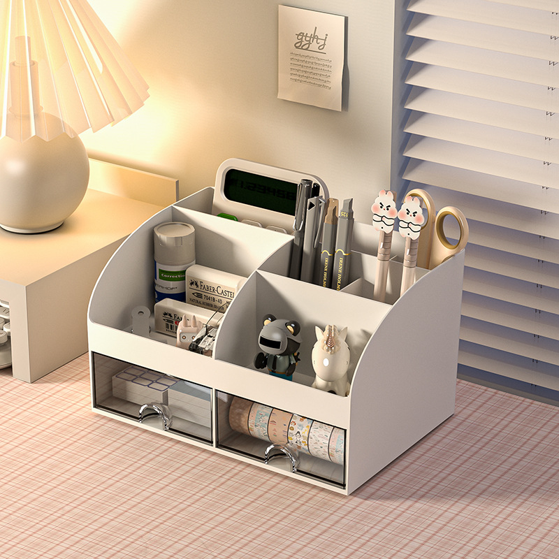 Double Drawer Compartments Storage Box