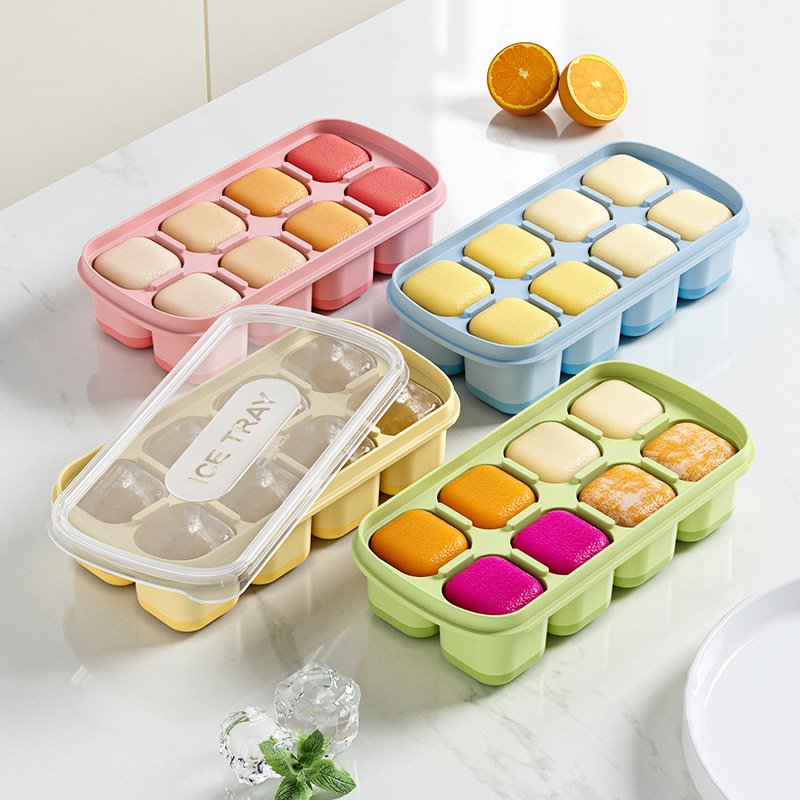Colorful Frozen Ice Eight-grid Fruit Box Storage Box
