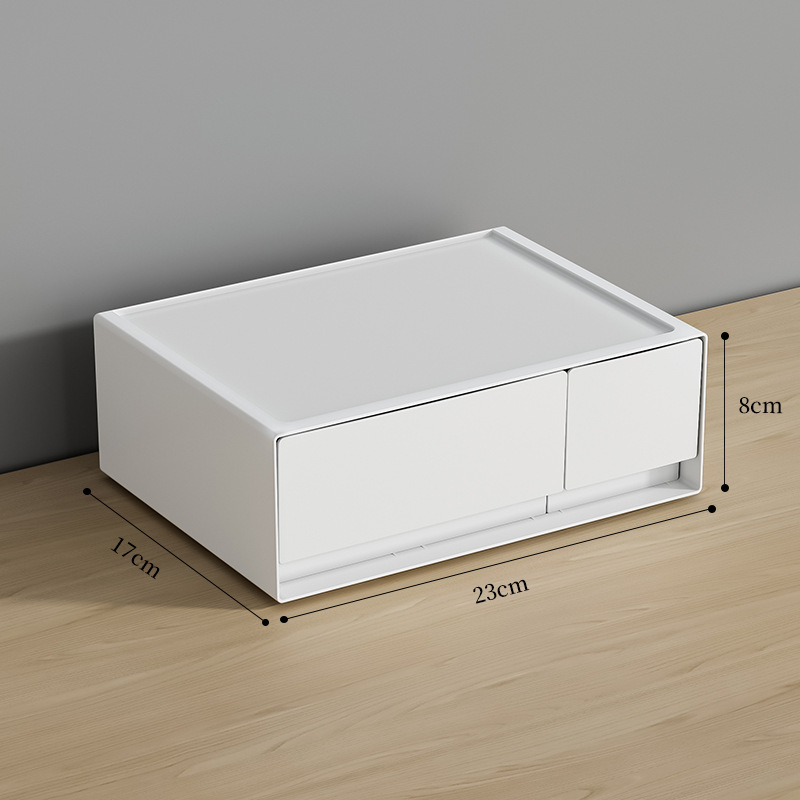 White Combination Desktop Storage Cabint