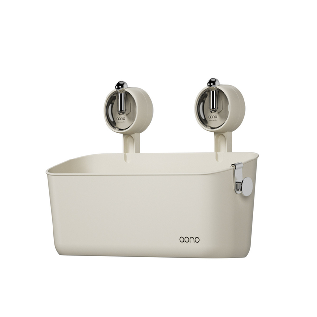 No-punch Suction Cup Bathroom Shelf