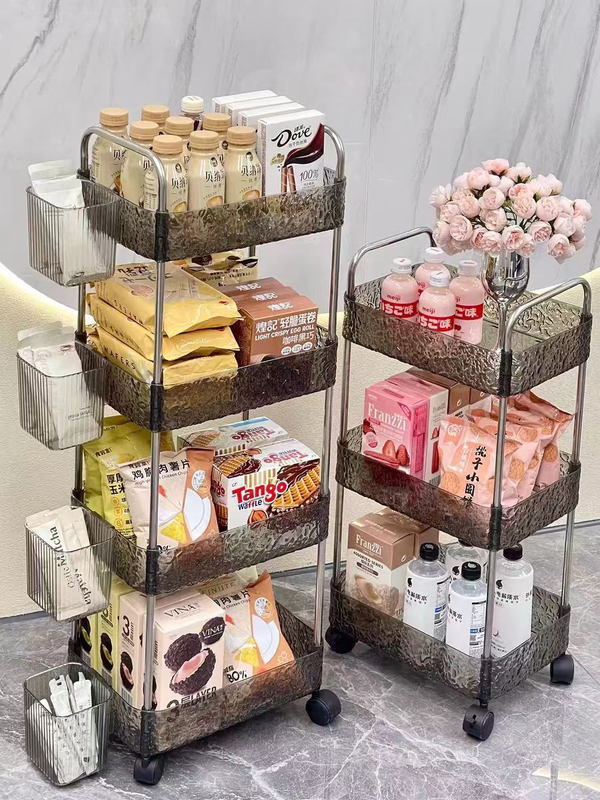 Household Storage Rack Trolley Multi-Functional Snack Storage Rack