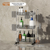 Nordic transparent multi-layer medium bathroom storage cart, suitable for bulk retail