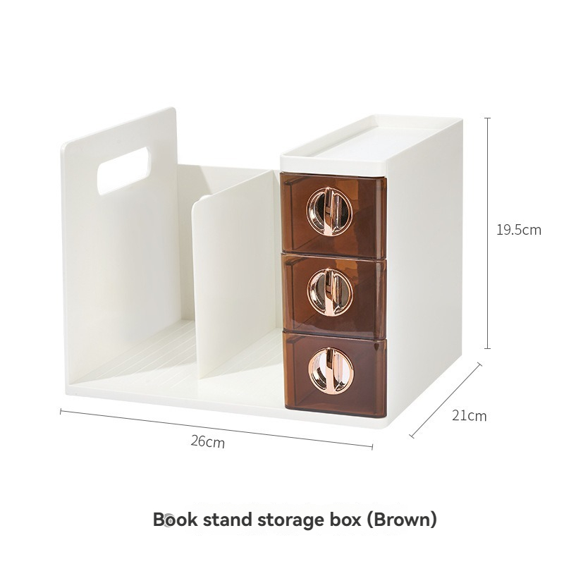 Book Stand Storage Box with Drawers - Premium Office Organizer for B2B Buyers