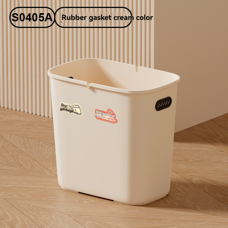 Double Barrel Sorting Trash Bin – Efficient Dry Wet Separation for Office And Home