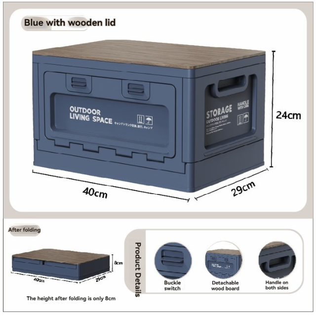 Foldable Outdoor Storage Box for Bulk Retail & Camping