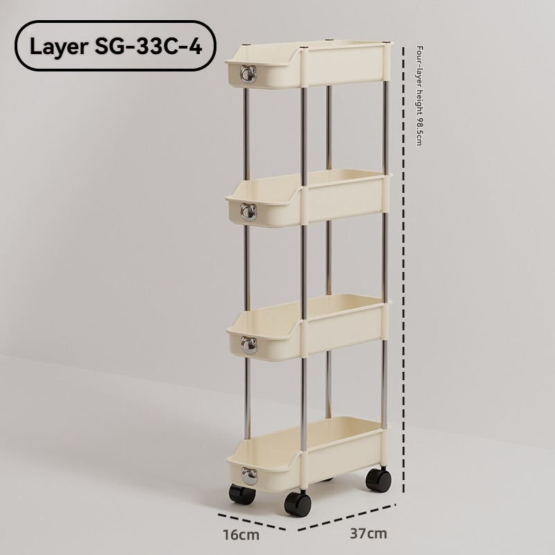 Multi-Layer Storage Rack Trolley for Baby Care And Kitchen Organization
