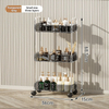 Nordic Transparent Multi-Layer Small Size Bathroom Storage Cart for Bulk Retail