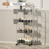 Nordic Transparent Multi-Layer Small Bathroom Storage Cart for Bulk Retail