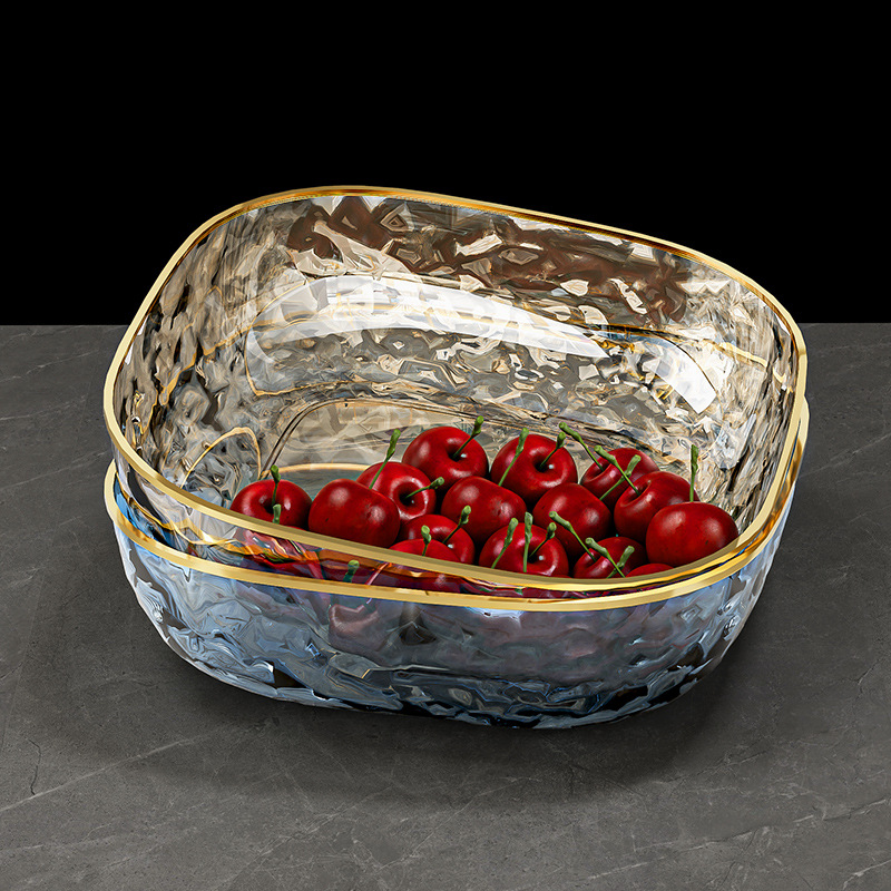 Luxurious Textured Water Ripple Square Fruit Trays