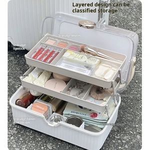 Skincare light luxury storage box Desktop lipstick storage box Dresser Dustproof cosmetics large capacity storage box