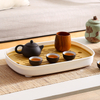 Imitation Wood Grain Drain Tray Tea Tray Home Modern Simple Tea Set Water Storage Tea Cup Drain Small Tea Fruit Tray