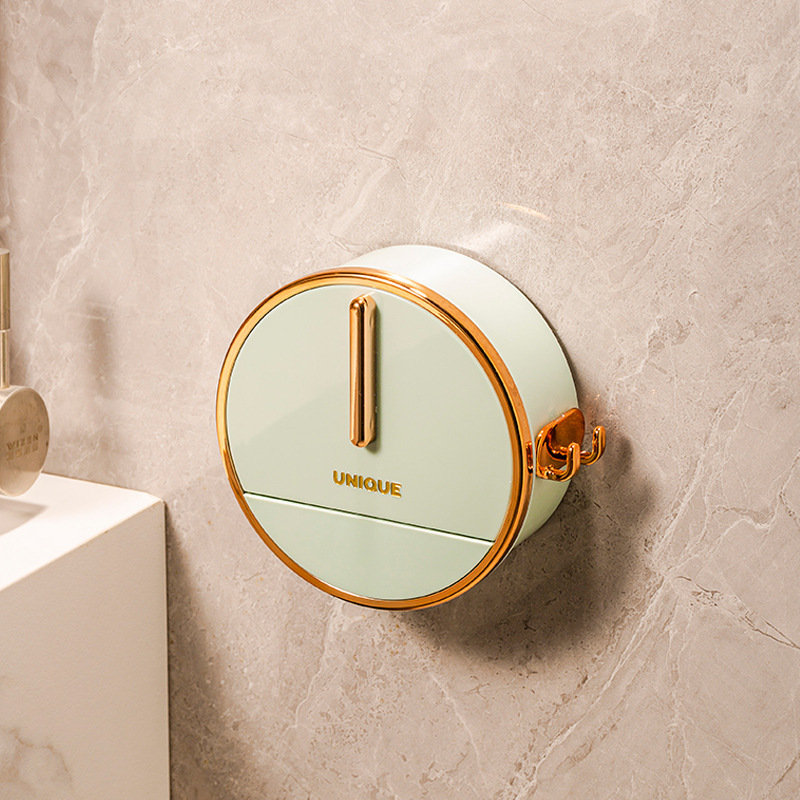 Elegant Round And Square Wall-Mounted Soap Holder for Bathrooms