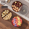 New Chinese Style Wood Grain Nut Dried Fruit Plate Living Room Coffee Table Home Divided Candy Melon Seeds Box