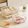 Creative Spice Storage Box Kitchen Portable with Lid Compartment Seasoning Partition Box